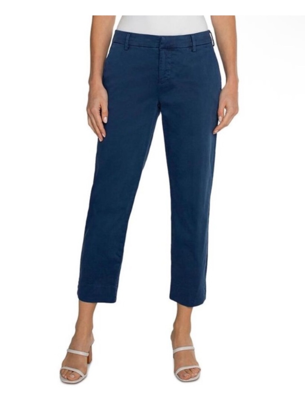 Liverpool Kelsey trouser with side slit seam in indigo dusk 10/30